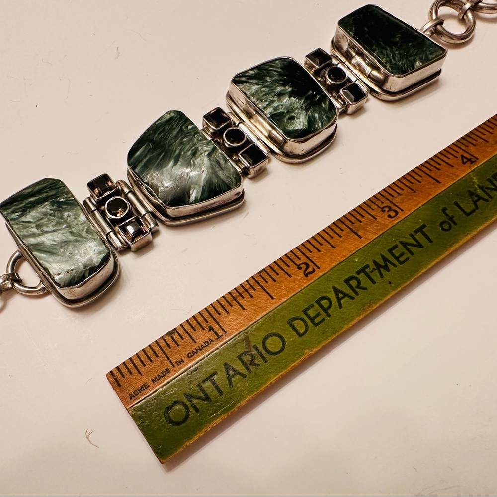 Sterling Silver and Seraphinite Bracelet
